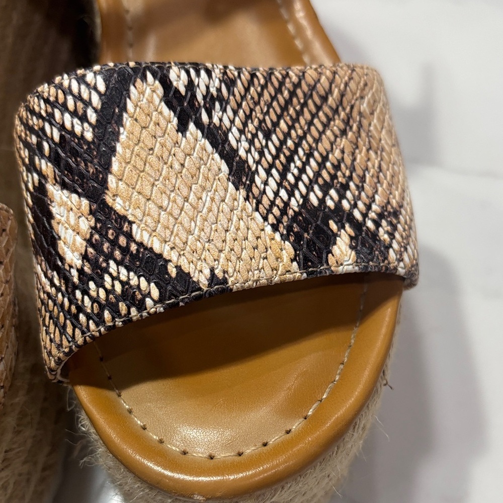 Gianni Bini Neutral Snake-Print Espadrille Platform Sandals - Picture 8 of 14